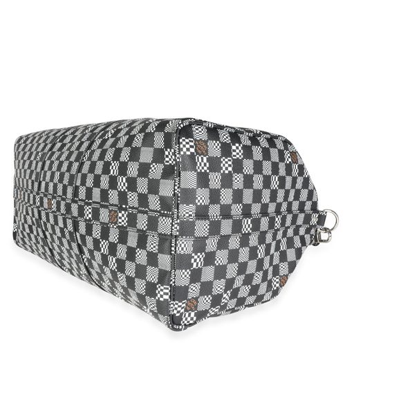Black & White Distorted Damier Keepall Bandouliere 50 - Picture 6 of 8